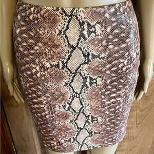Snakeskin Print Skirt